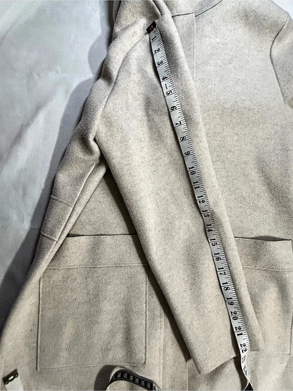 YAYA Oatmeal Hooded Zip Coat with Patch Pockets – EU 36/US Small - Picture 9 of 9